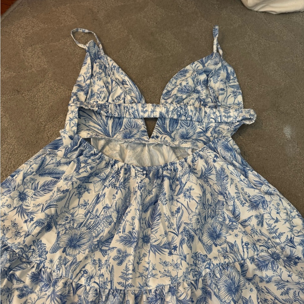 Blue and White Floral Dress. Never Worn.